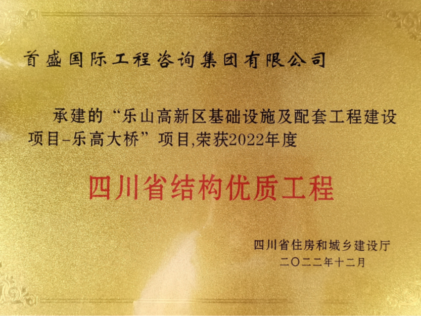 2022年四川省結(jié)構(gòu)優(yōu)質(zhì)工程-樂高大橋